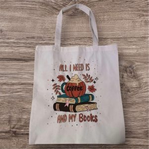 Ръчно рисувана торбичка all i need is coffee
