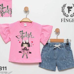 Детски летен комплект от две части „Stylish Girl“