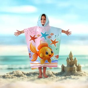Хавлиено детско пончо 5063 Златна Рибка