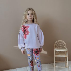 Комплект двукончена вата с рипс клин „Цветя“