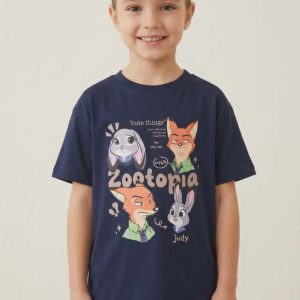 Детска тениска „Zootopia“ – Тъмносиня