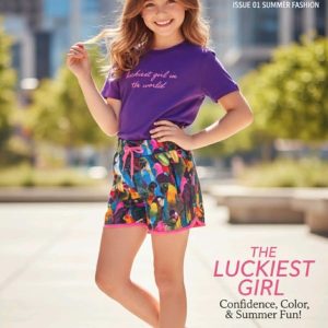 Момичешки летен комплект „The Luckiest Girl“ – Пъстрота и Стил