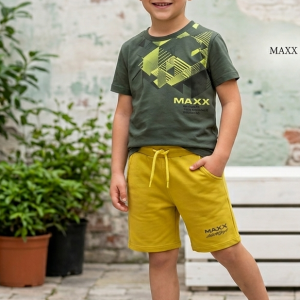 Детски спортен комплект Maxx – Енергия и комфорт в маслинено и горчица