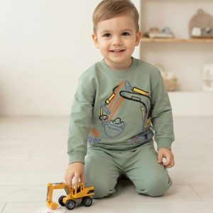 Детски спортен комплект „Digger“ (Светло зелен/Мента)