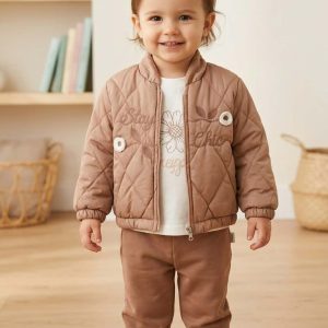 Детски ватиран комплект „Stay Chic“ (Кафяво и бежово)