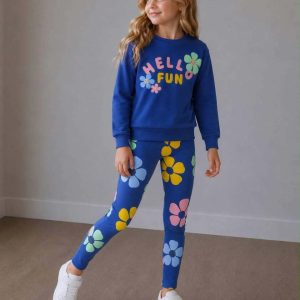 Детски памучен комплект „Hello Fun / Цветя“ Детски памучен комплект „Hello Fun / Цветя“