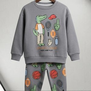 Детски ватиран комплект „Sports Crew“ – Сив Детски ватиран комплект „Sports Crew“ – Сив